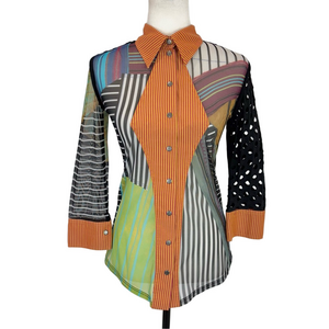 Save the Queen multicolour striped shirt